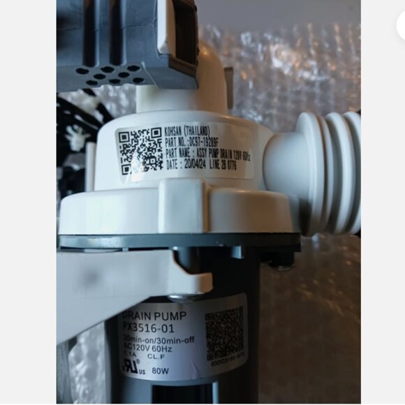 DC97-19289F Washing Machine Drain Pump Assembly for Samsung Washer DC97-19289B - Picture 9 of 10